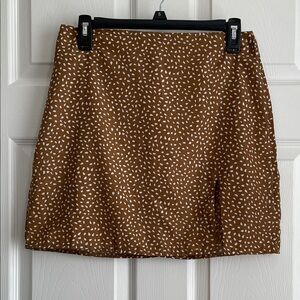 SHEIN Brown and White Mini Skirt